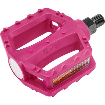 Педали FP-651, для детских велосипедов, ось 1/2" со светоотражателями. пластиковые розовые, Педали FP-651, для детских велосипедов, ось 1/2" со светоотражателями. пластиковые розовые,