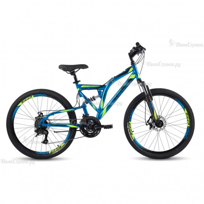 Велосипед STELS Mustang 24" MD V010 синий/черный (LU095563), рама 16" JU000406532023JU0002701